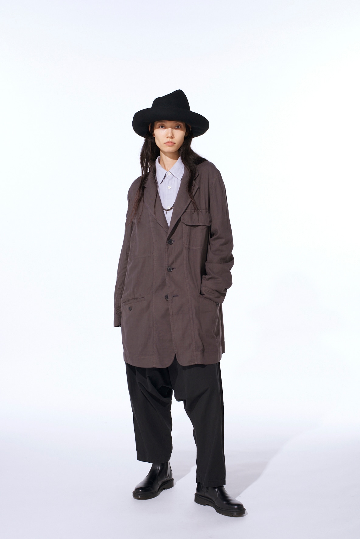 Double Gauze Long Work Jacket