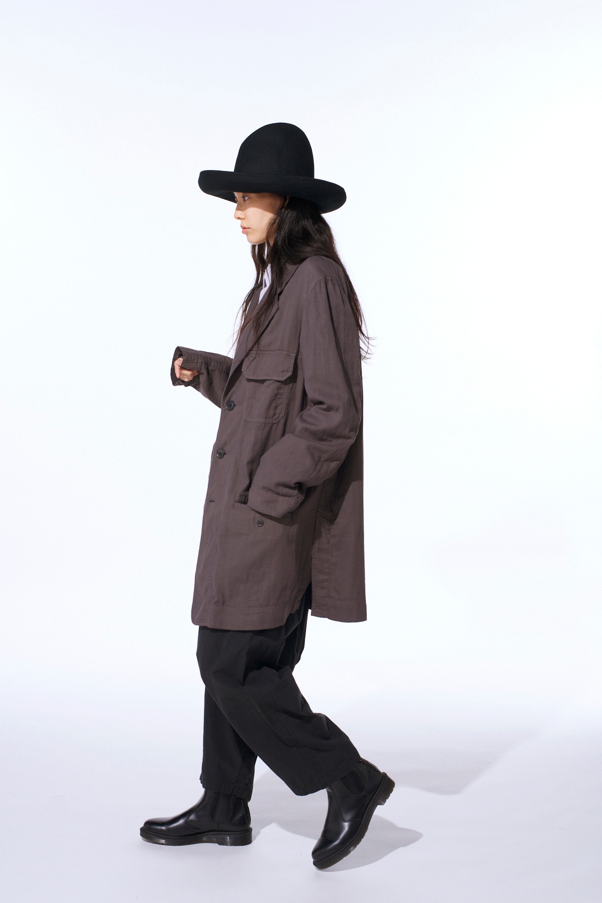 Double Gauze Long Work Jacket