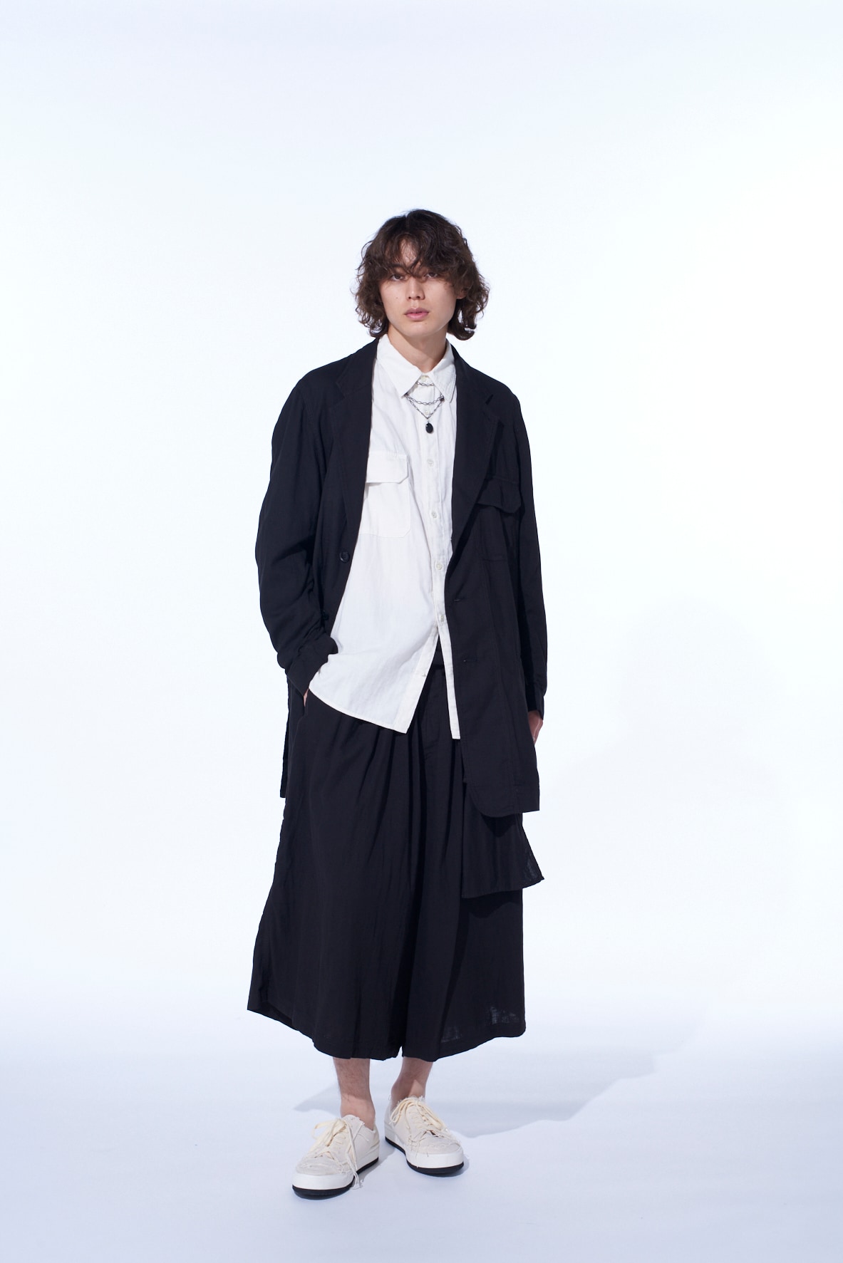 Double Gauze Long Work Jacket