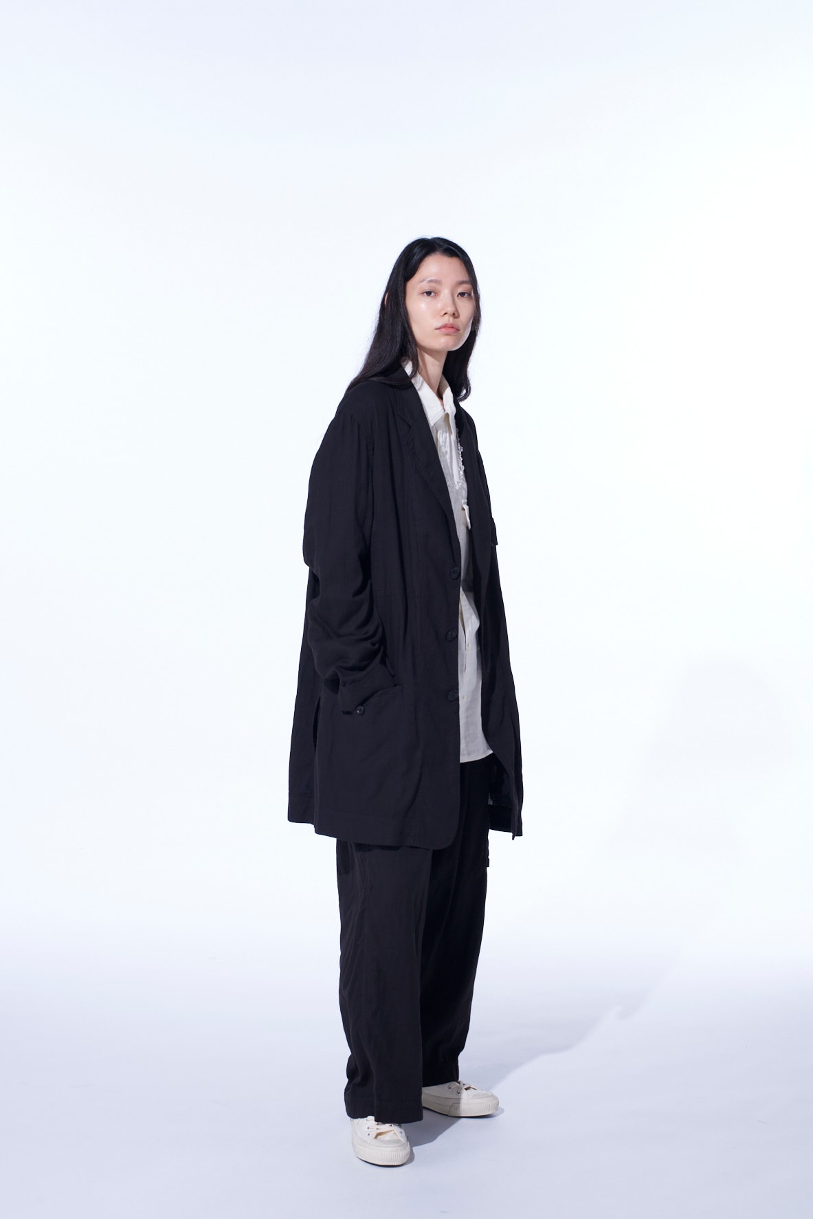 Double Gauze Long Work Jacket