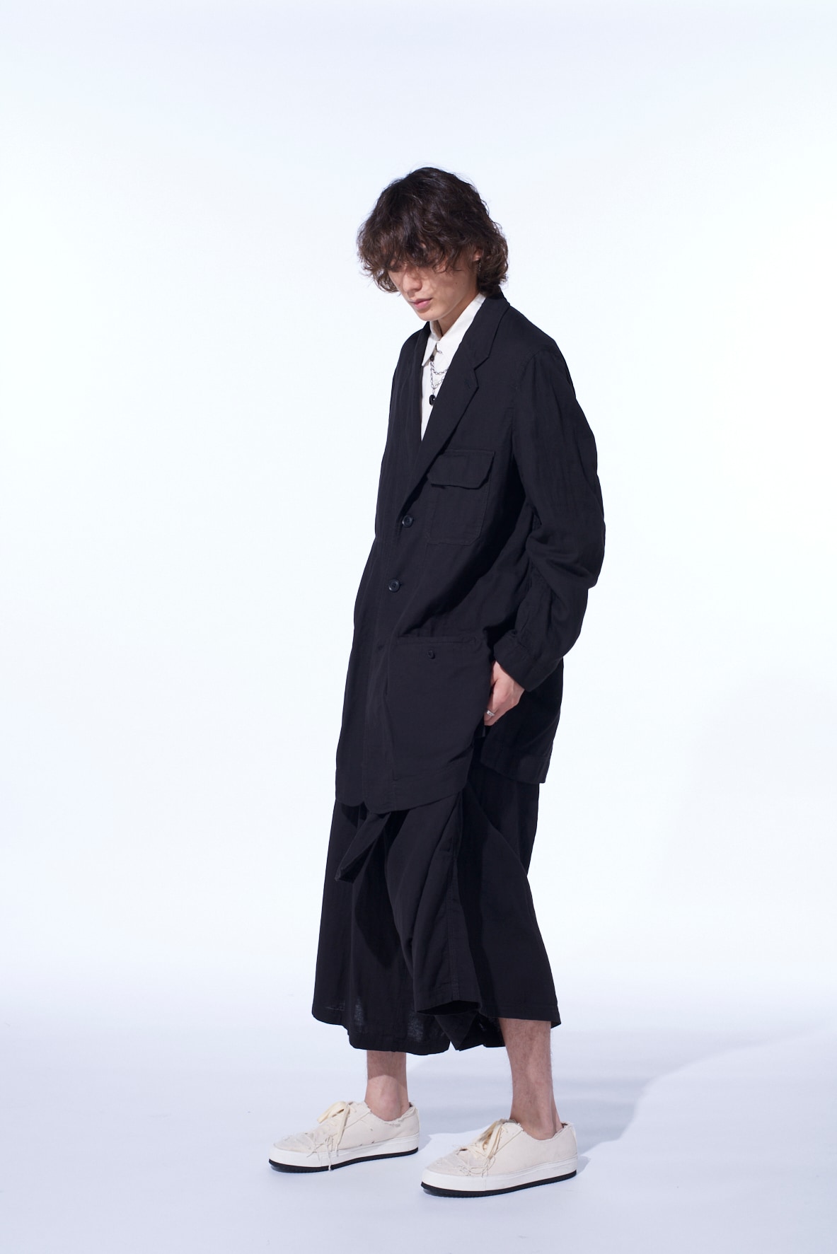 Double Gauze Long Work Jacket