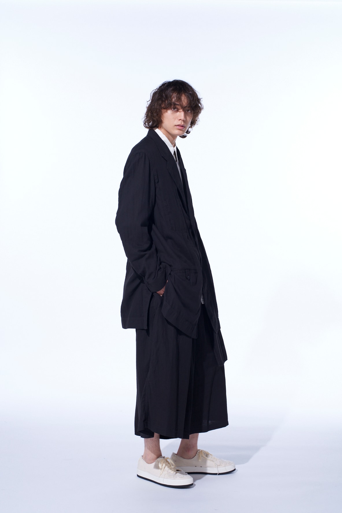 Double Gauze Long Work Jacket
