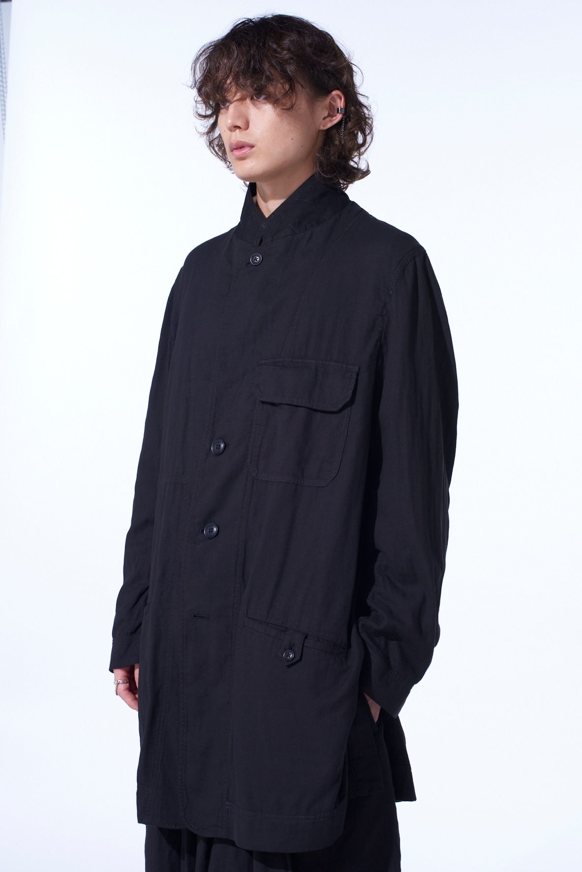 Double Gauze Long Work Jacket