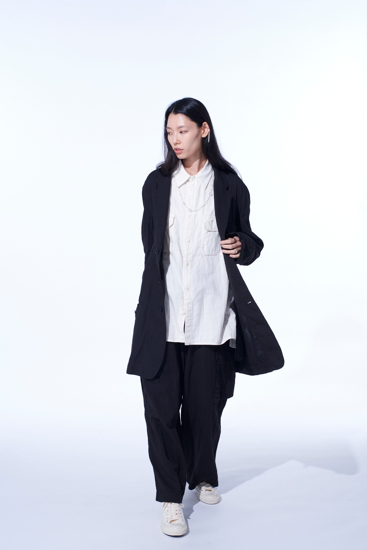 Double Gauze Long Work Jacket