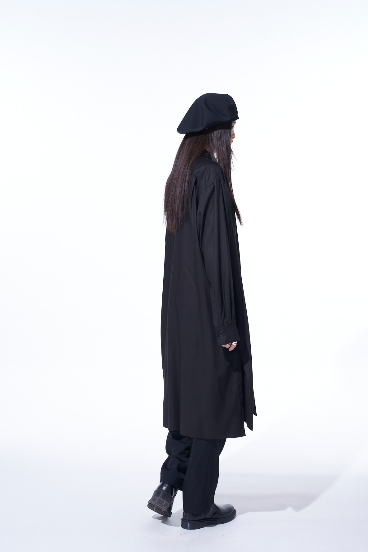 WASHER WOOL GABARDINE 2 TUCK SUSPENDER PANTS