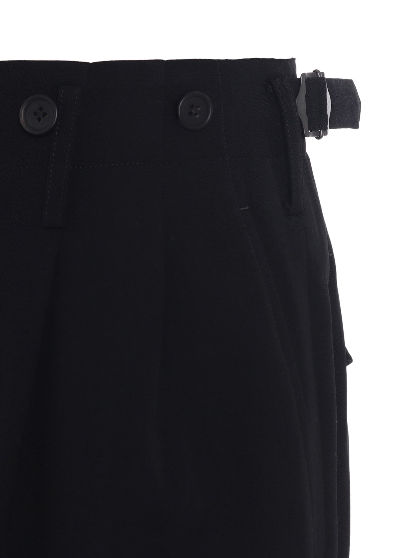 WASHER WOOL GABARDINE 2 TUCK SUSPENDER PANTS