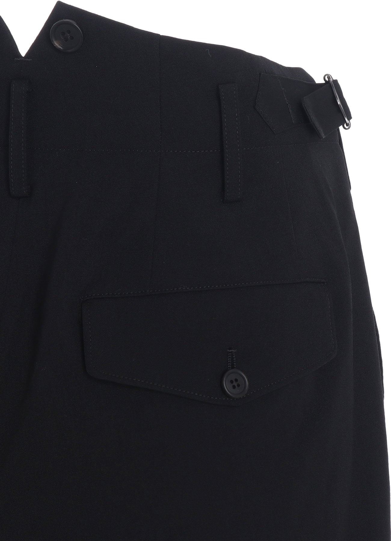 WASHER WOOL GABARDINE 2 TUCK SUSPENDER PANTS