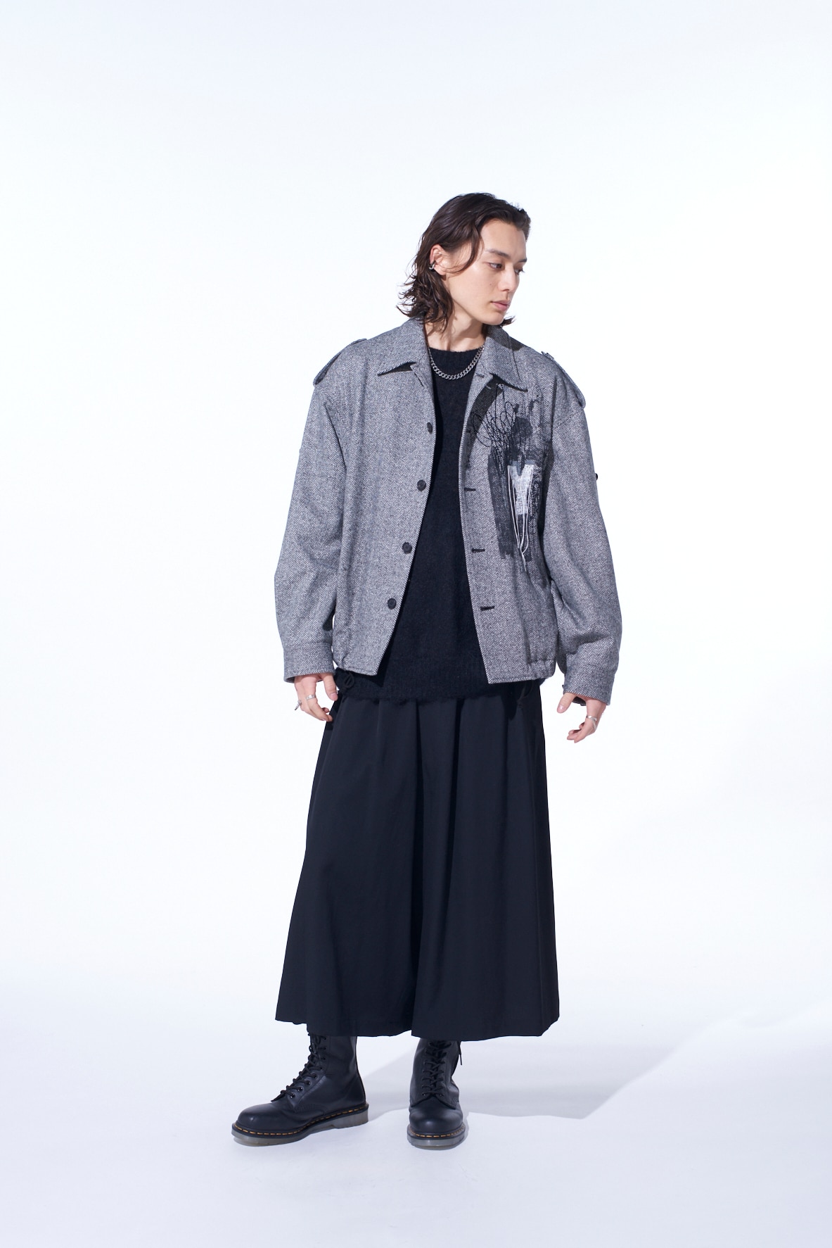 WASHER WOOL GABARDINE CULOTTE PANTS