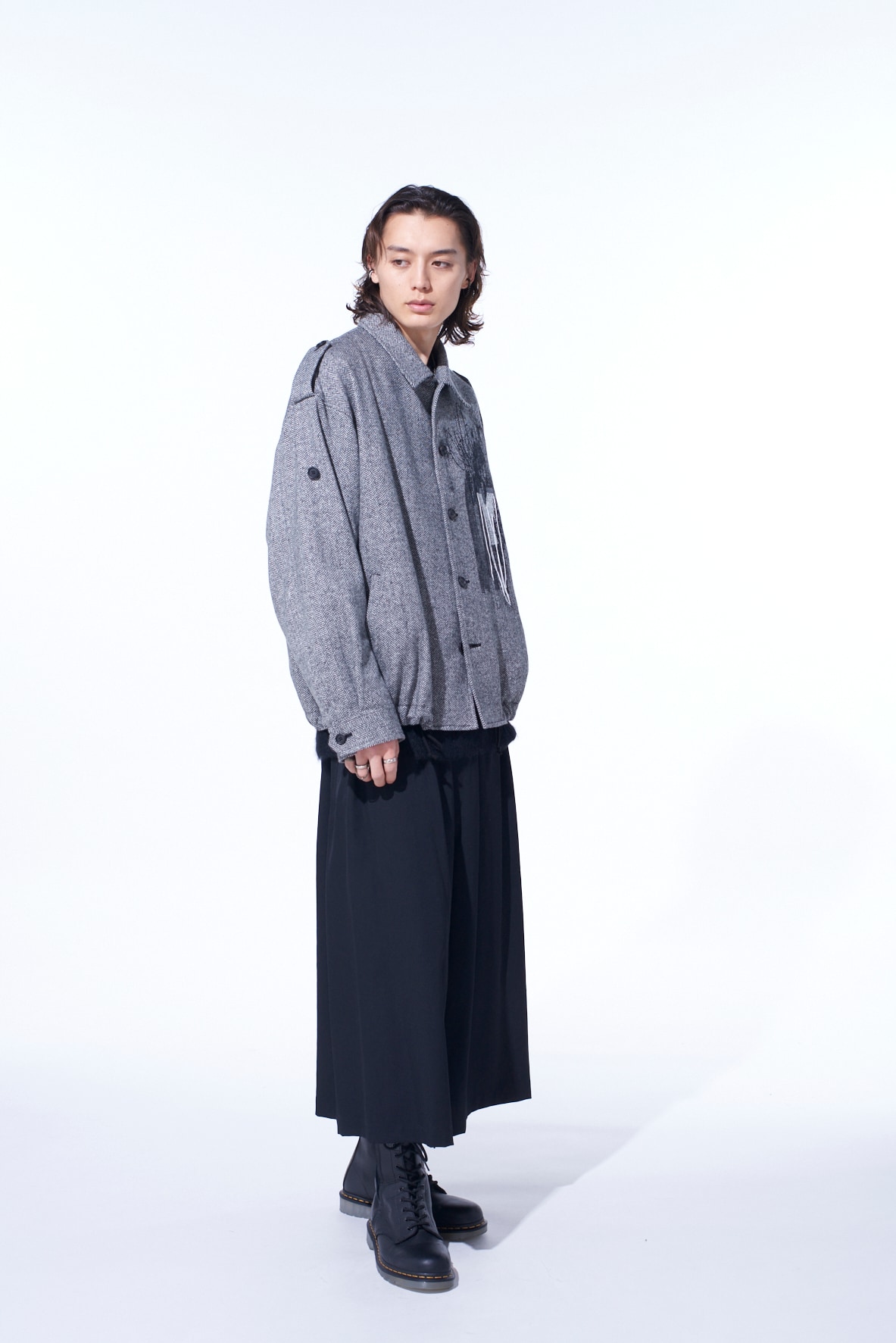 WASHER WOOL GABARDINE CULOTTE PANTS