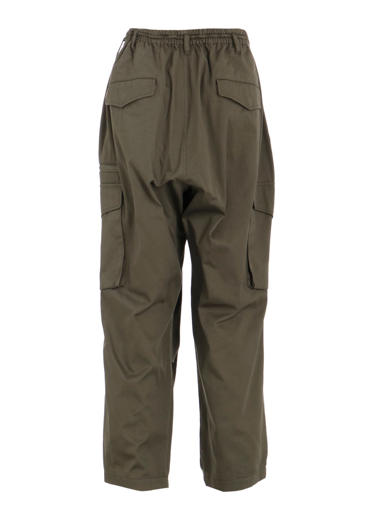 COTTON TWILL KNEE TUCK CARGO PANTS