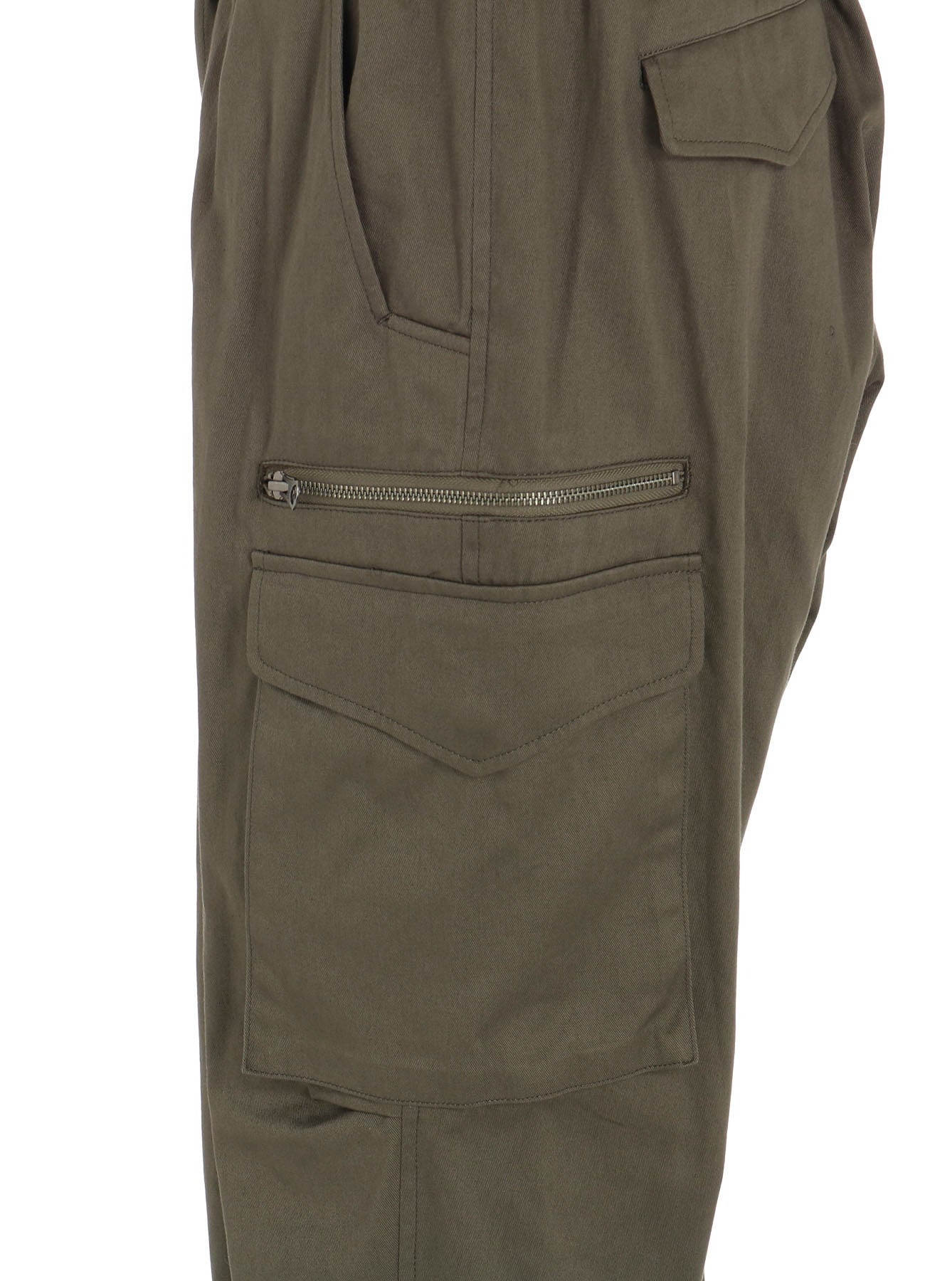 COTTON TWILL KNEE TUCK CARGO PANTS