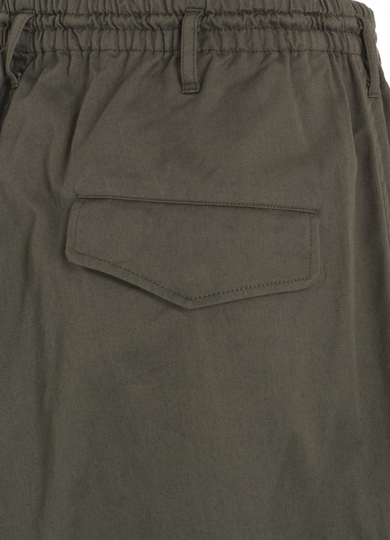 COTTON TWILL KNEE TUCK CARGO PANTS