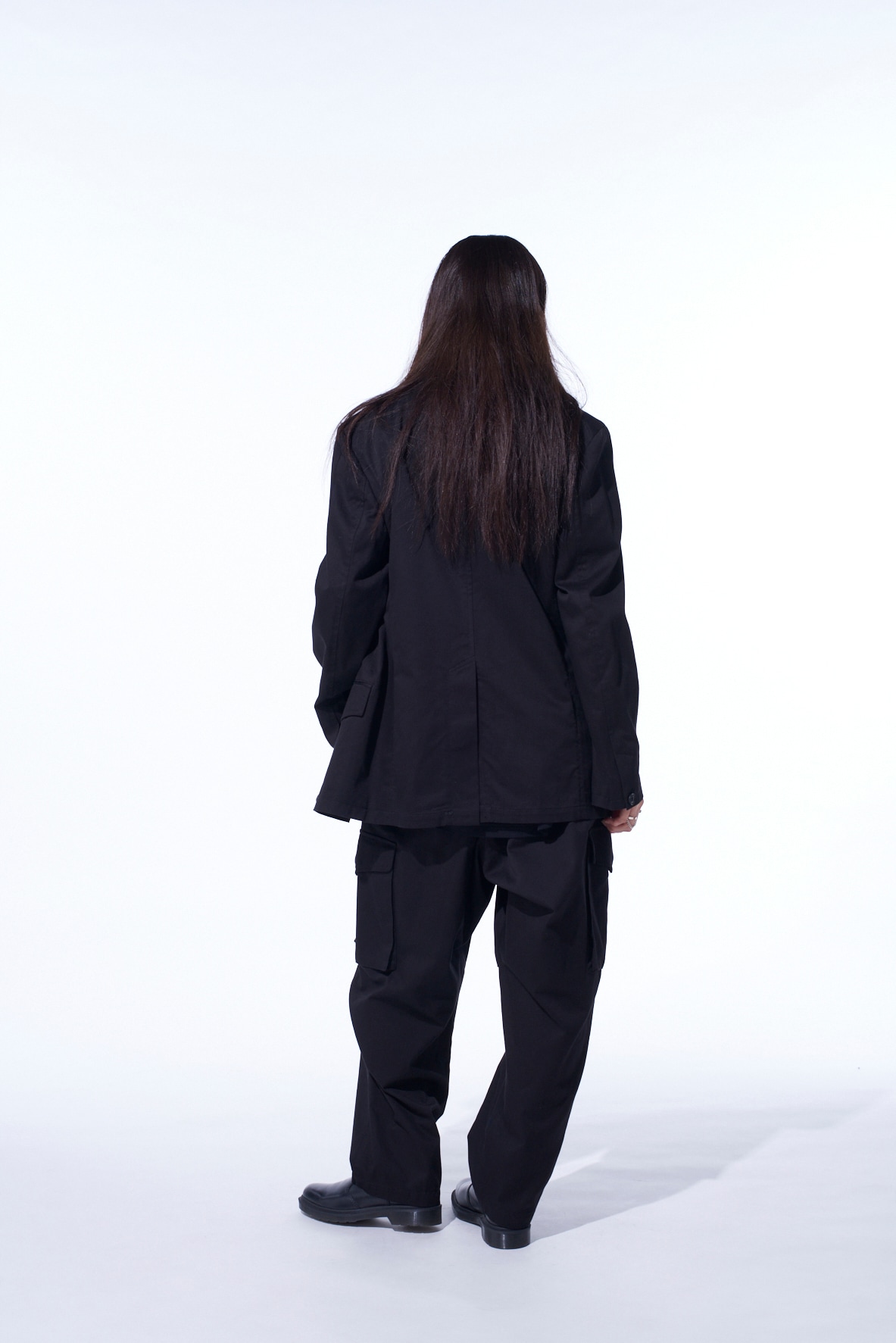COTTON TWILL KNEE TUCK CARGO PANTS