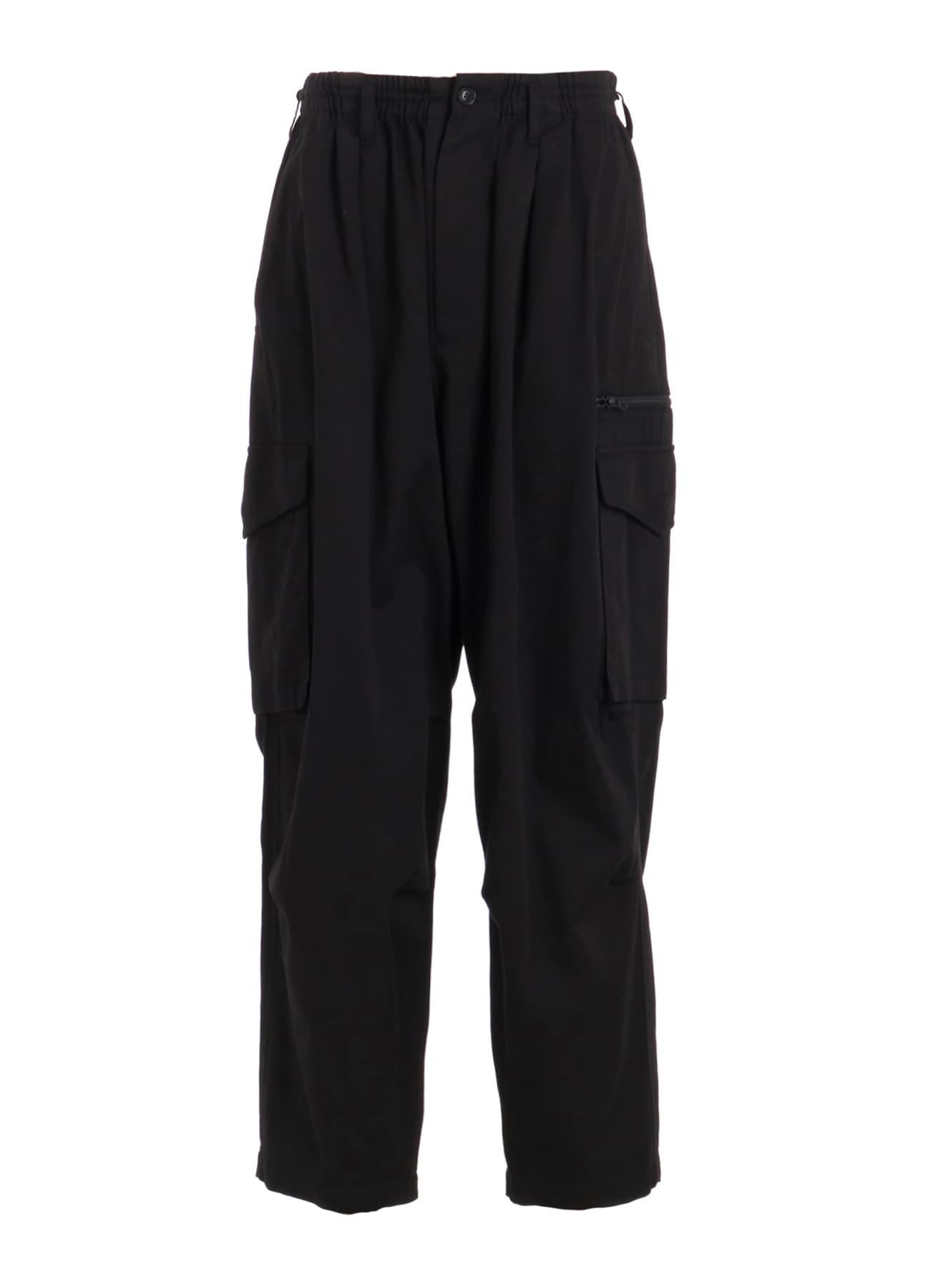COTTON TWILL KNEE TUCK CARGO PANTS