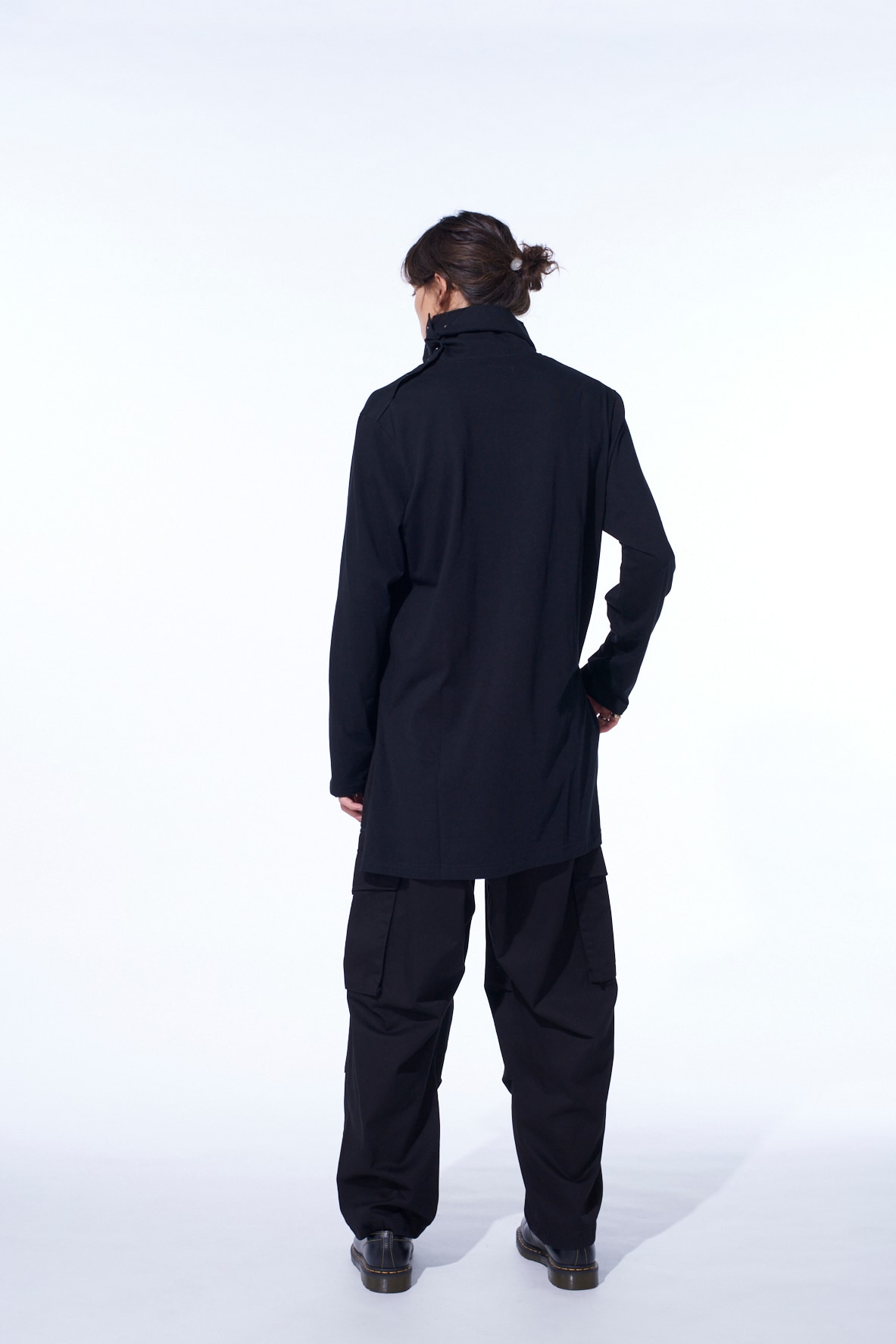COTTON TWILL KNEE TUCK CARGO PANTS