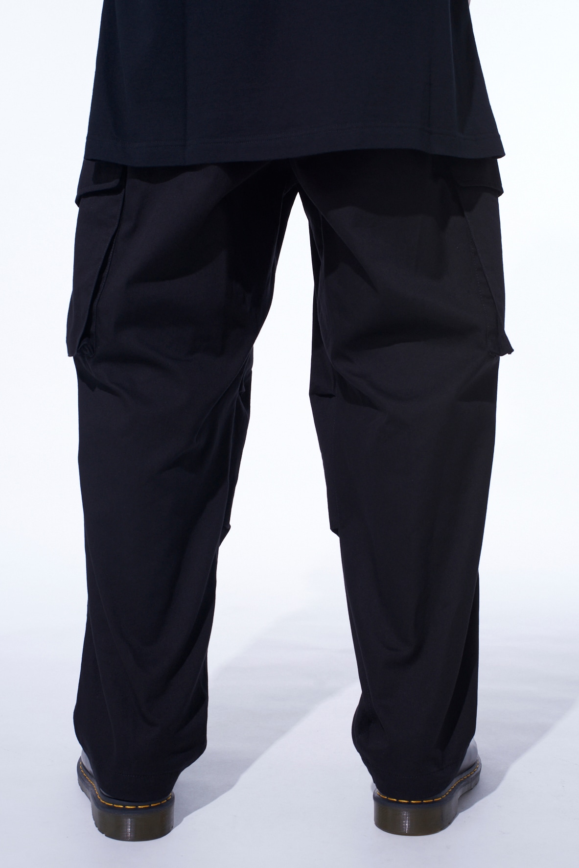 COTTON TWILL KNEE TUCK CARGO PANTS