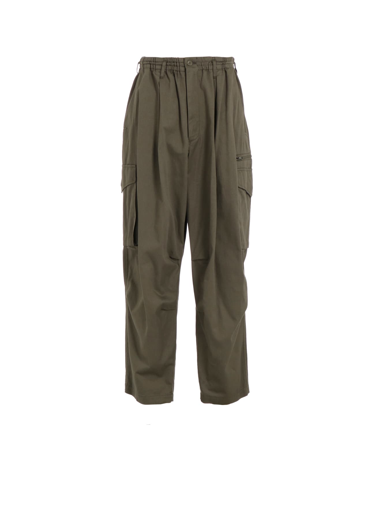 COTTON TWILL KNEE TUCK CARGO PANTS