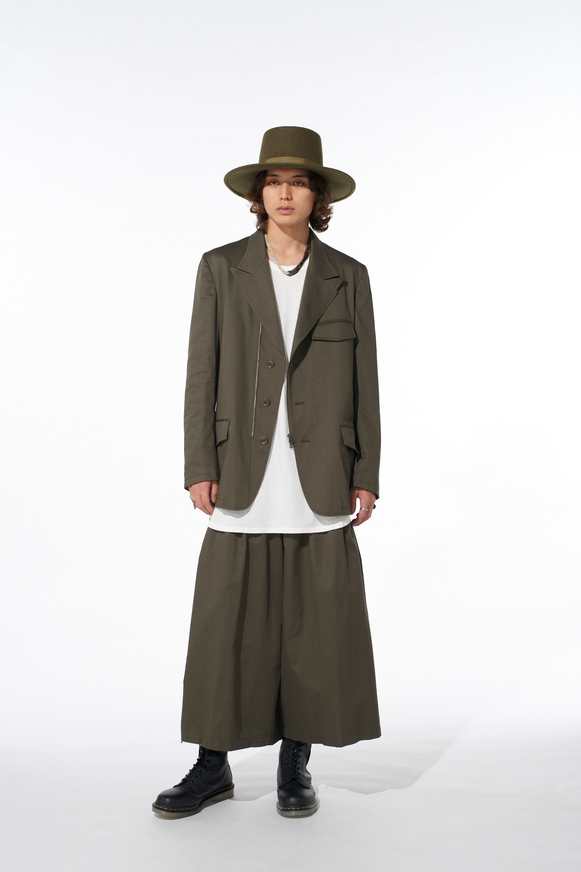 COTTON TWILL CARGO CULOTTE PANTS