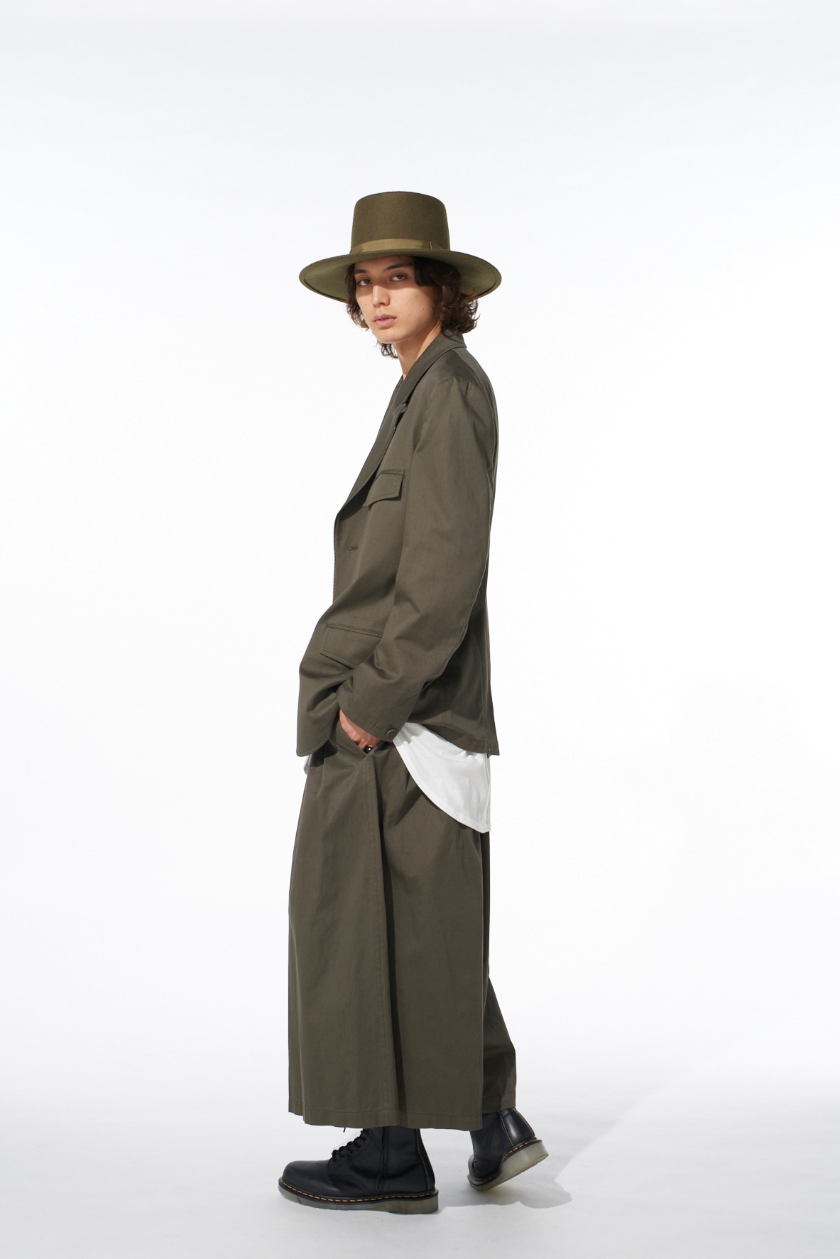 COTTON TWILL CARGO CULOTTE PANTS