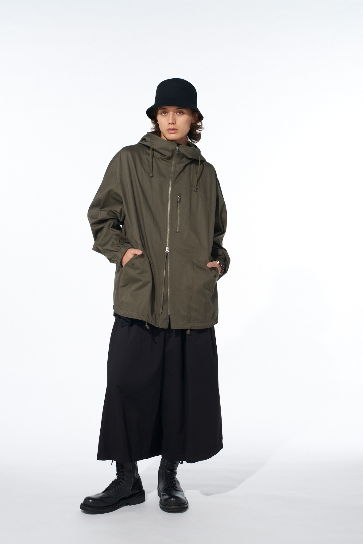 COTTON TWILL CARGO CULOTTE PANTS