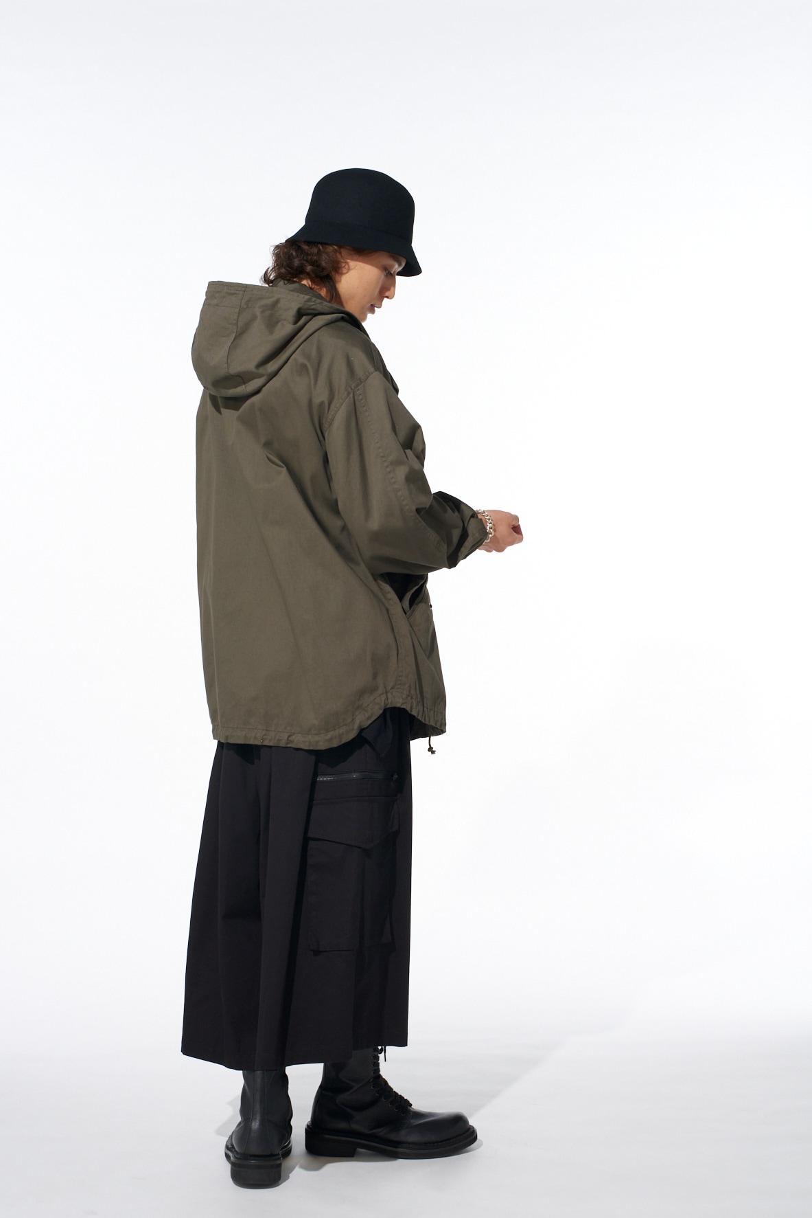COTTON TWILL CARGO CULOTTE PANTS
