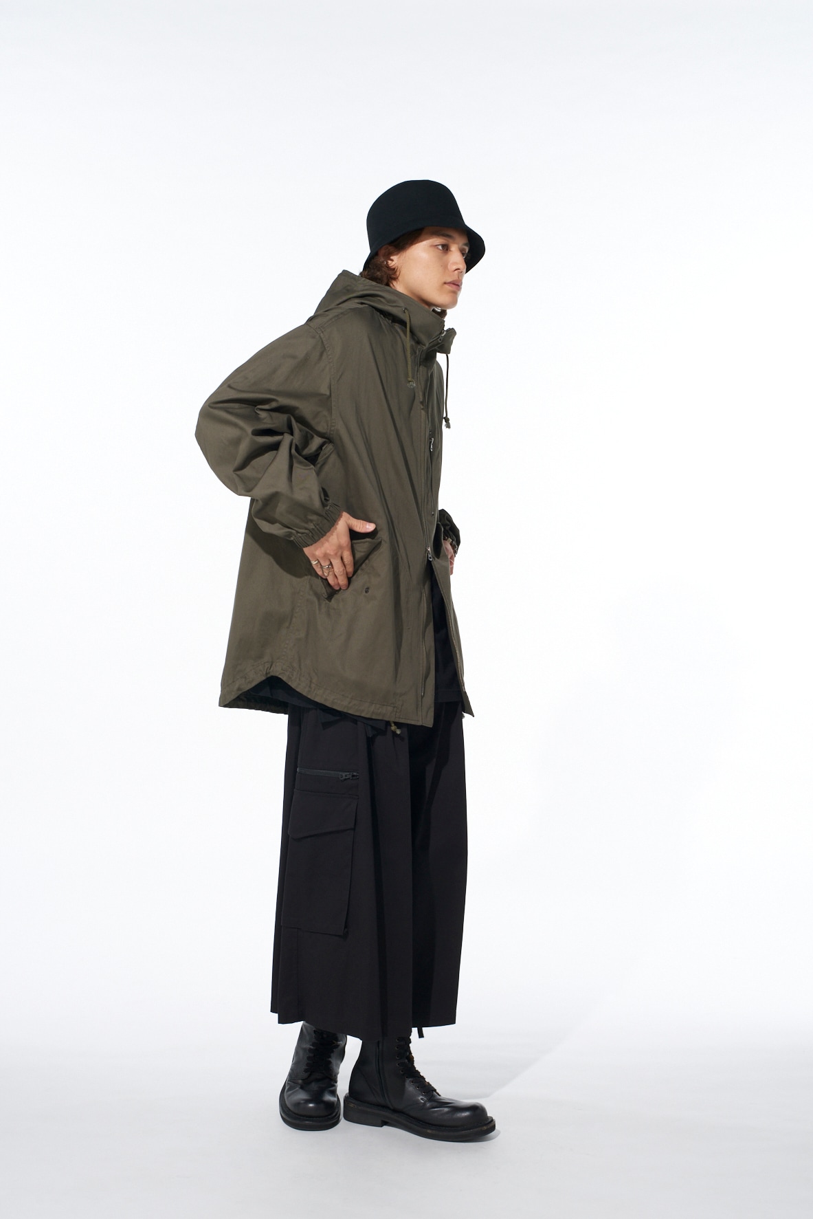 COTTON TWILL CARGO CULOTTE PANTS