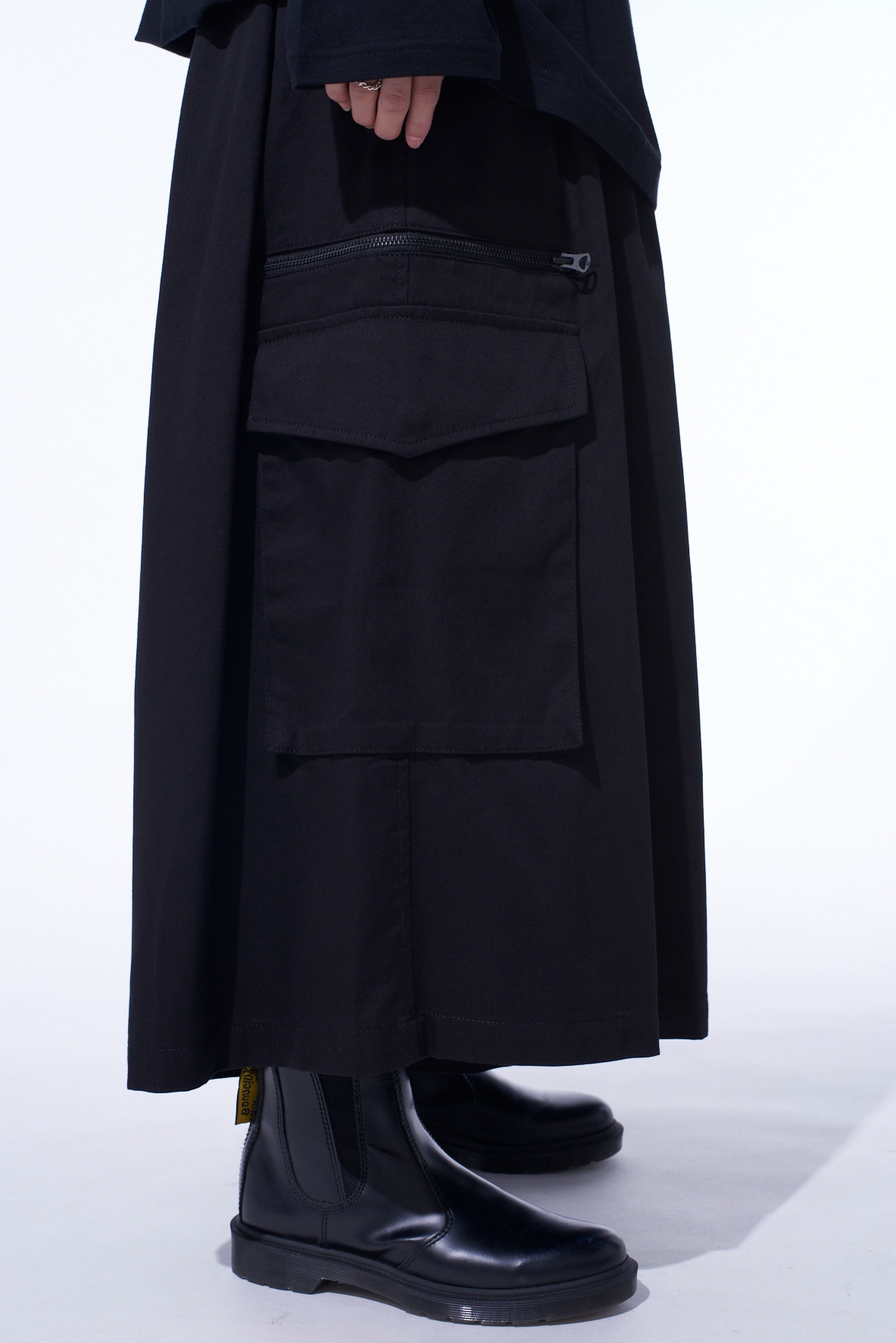 COTTON TWILL CARGO CULOTTE PANTS