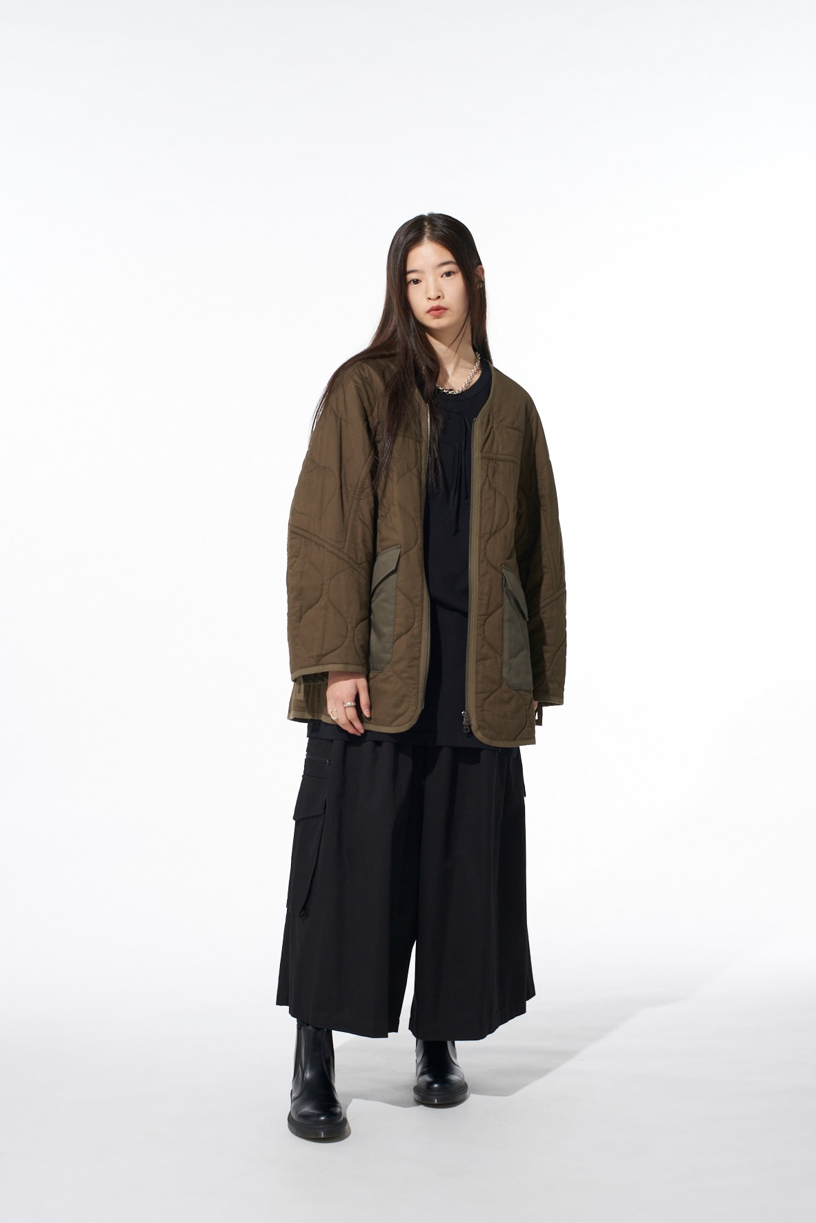 COTTON TWILL CARGO CULOTTE PANTS