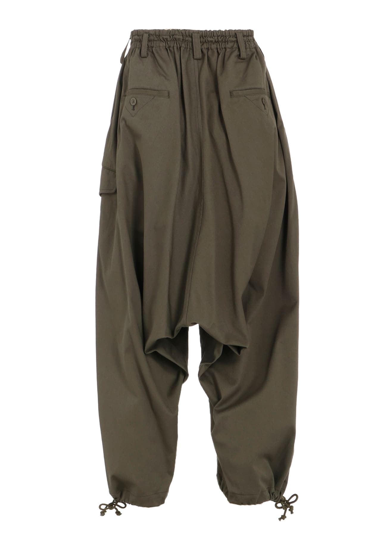 COTTON TWILL WIDE SAROUEL PANTS