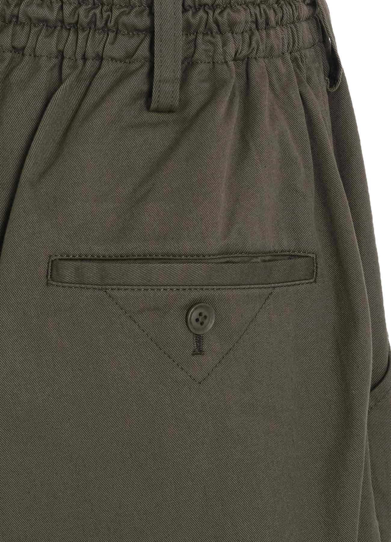 COTTON TWILL WIDE SAROUEL PANTS