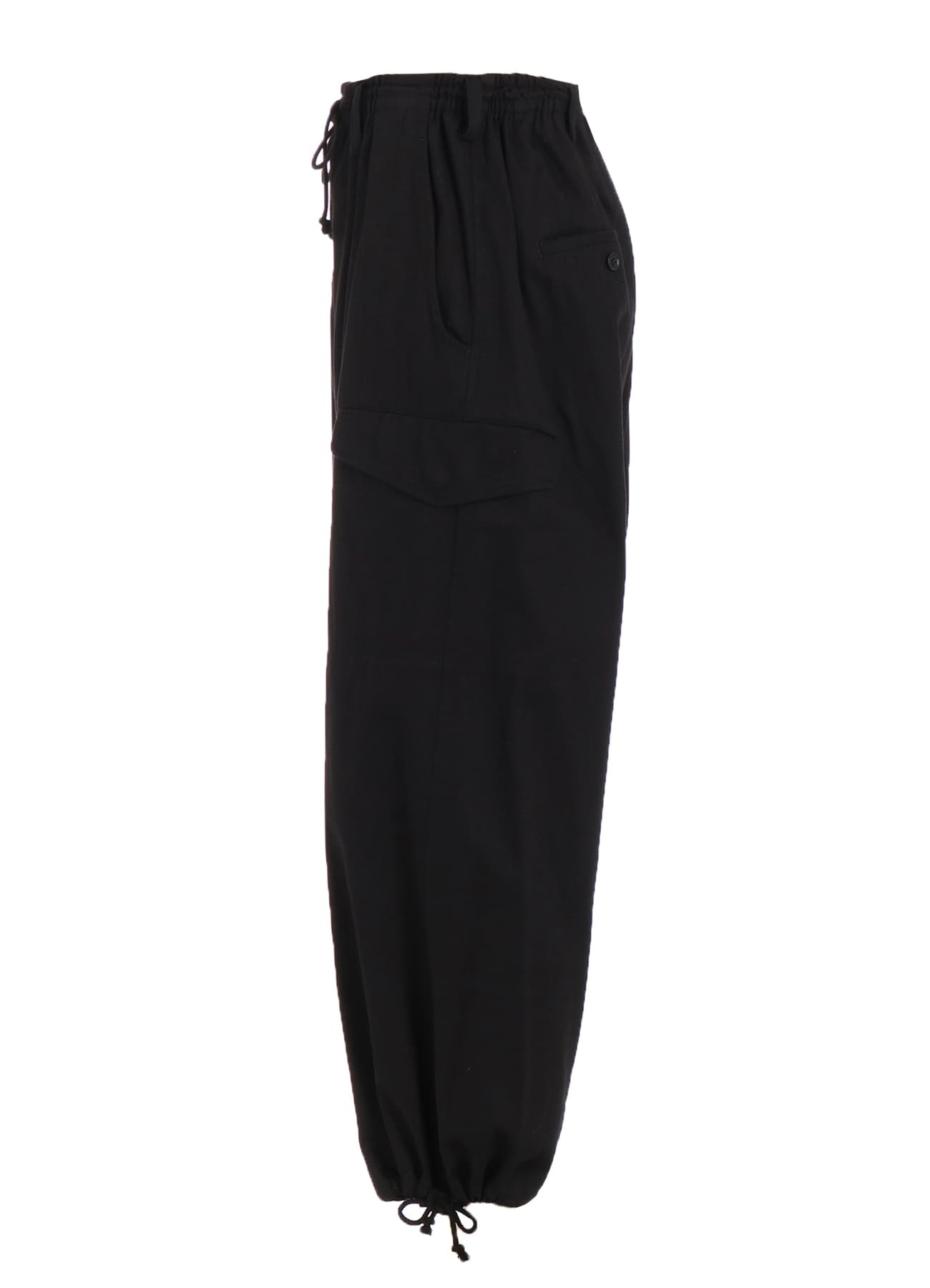 COTTON TWILL WIDE SAROUEL PANTS