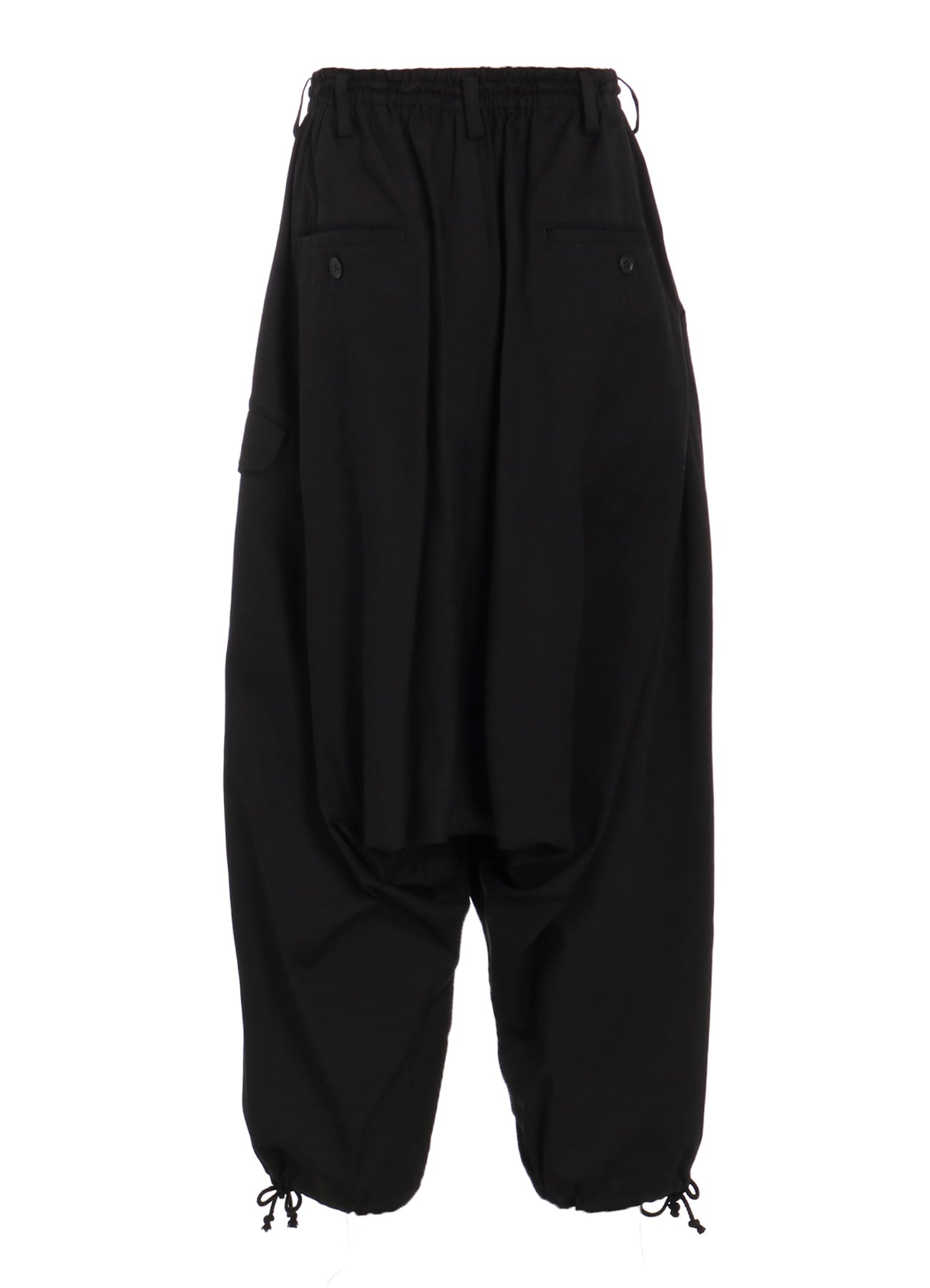 COTTON TWILL WIDE SAROUEL PANTS