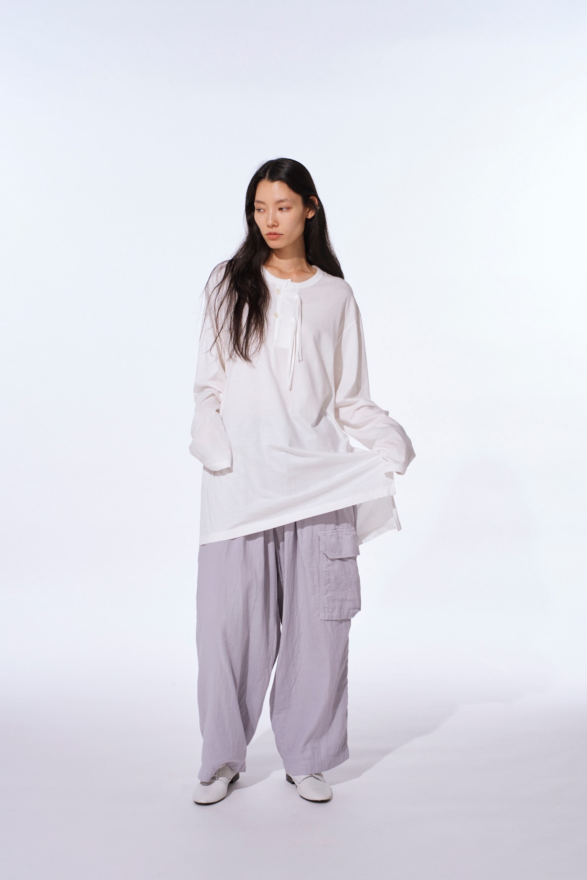 Double Gauze Single Cargo Pocket Pants