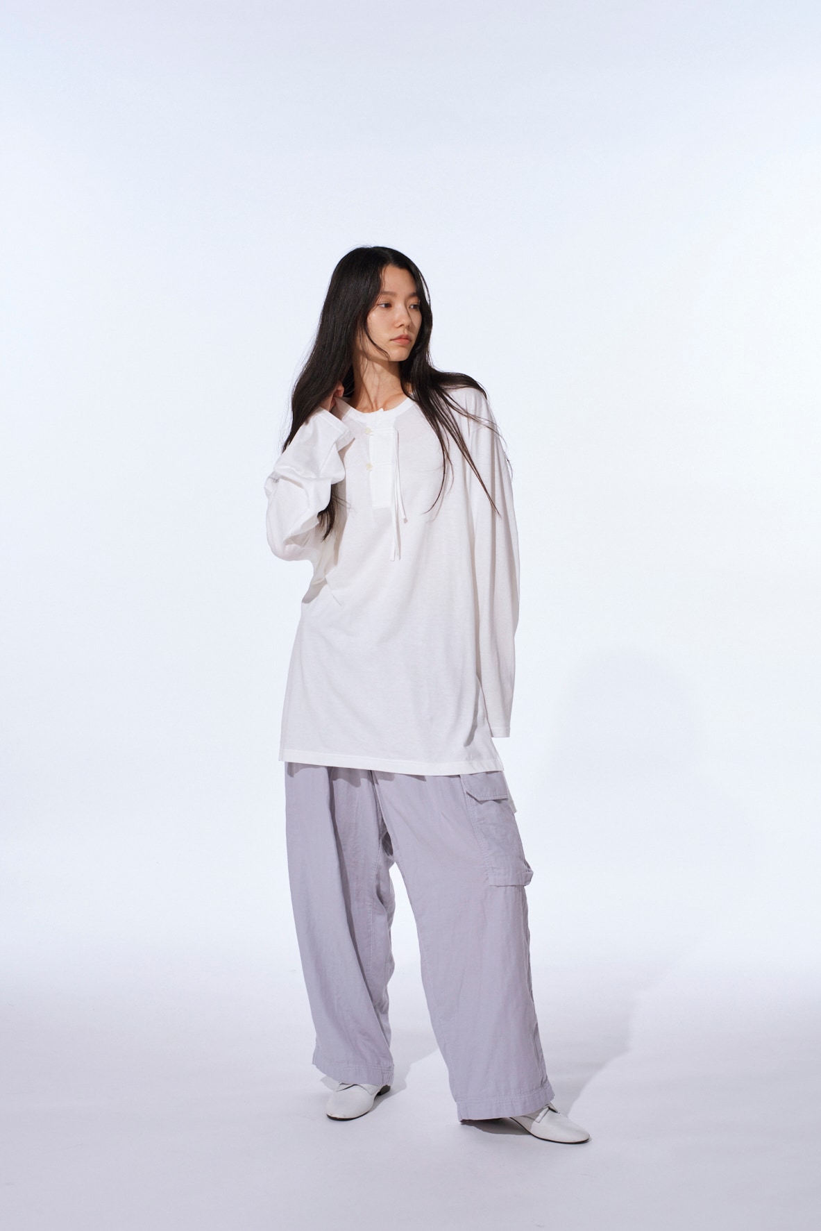 Double Gauze Single Cargo Pocket Pants