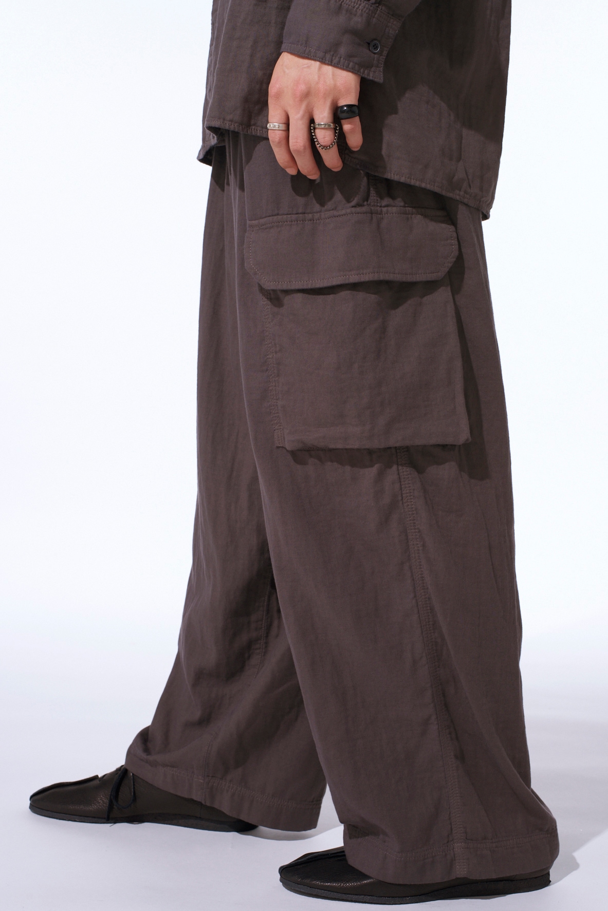 Double Gauze Single Cargo Pocket Pants