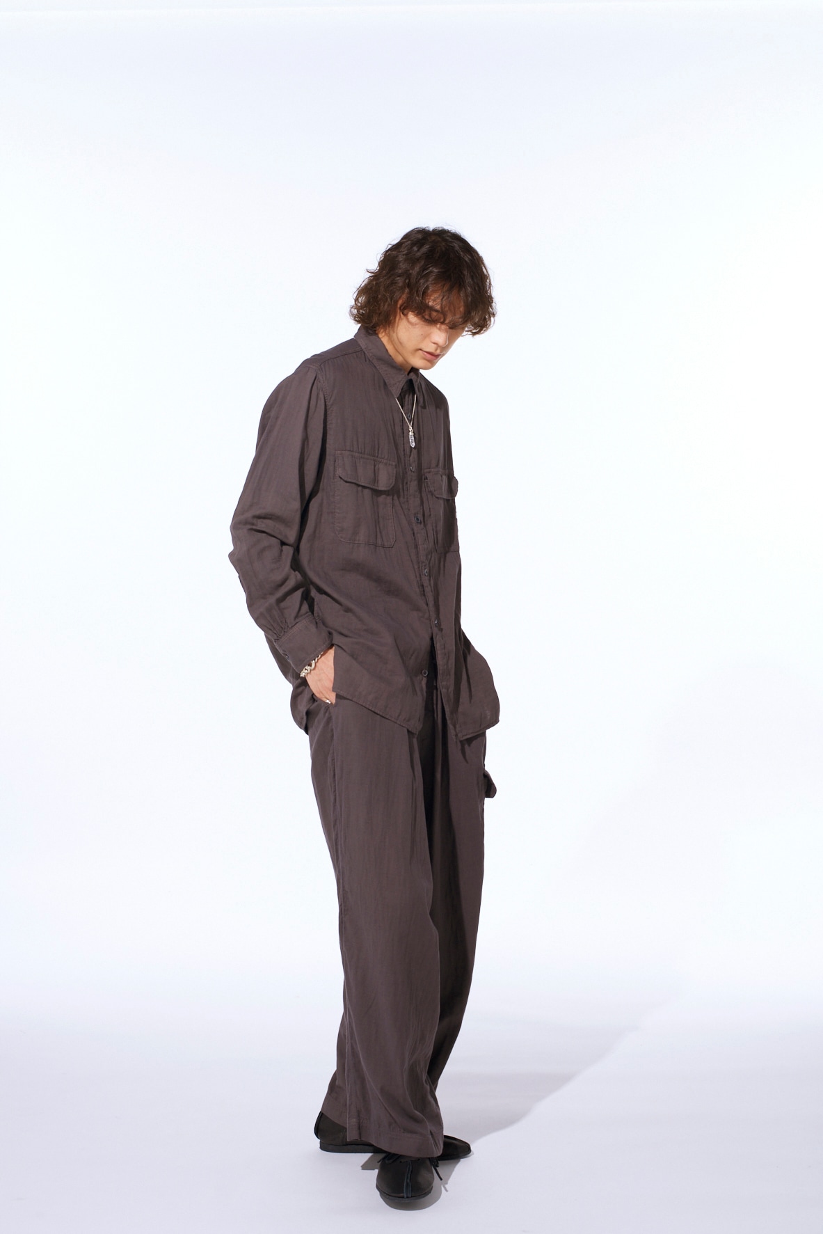 Double Gauze Single Cargo Pocket Pants