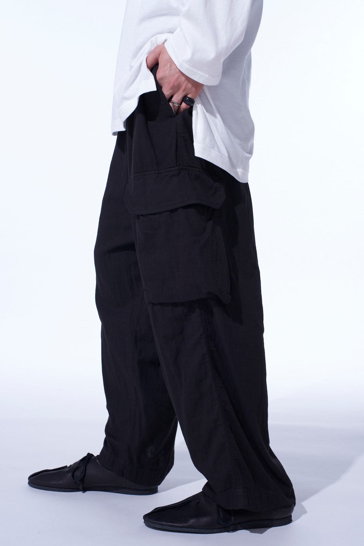 Double Gauze Single Cargo Pocket Pants