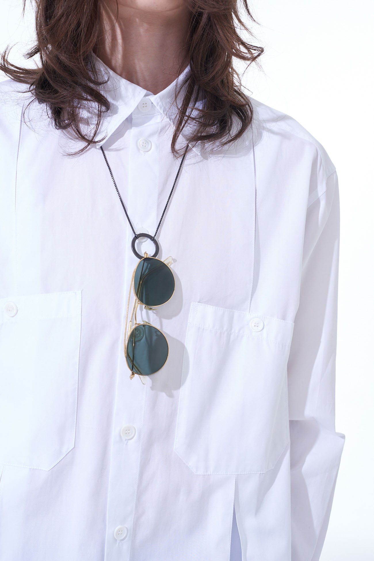 BRASS GLASSES HOLDER NECKLACE