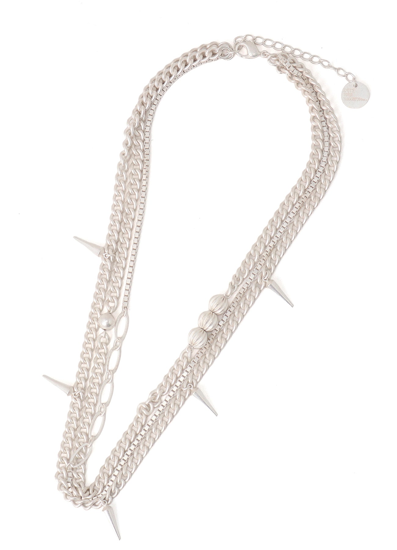 STUDS TRIPLE CHAIN NECKLACE
