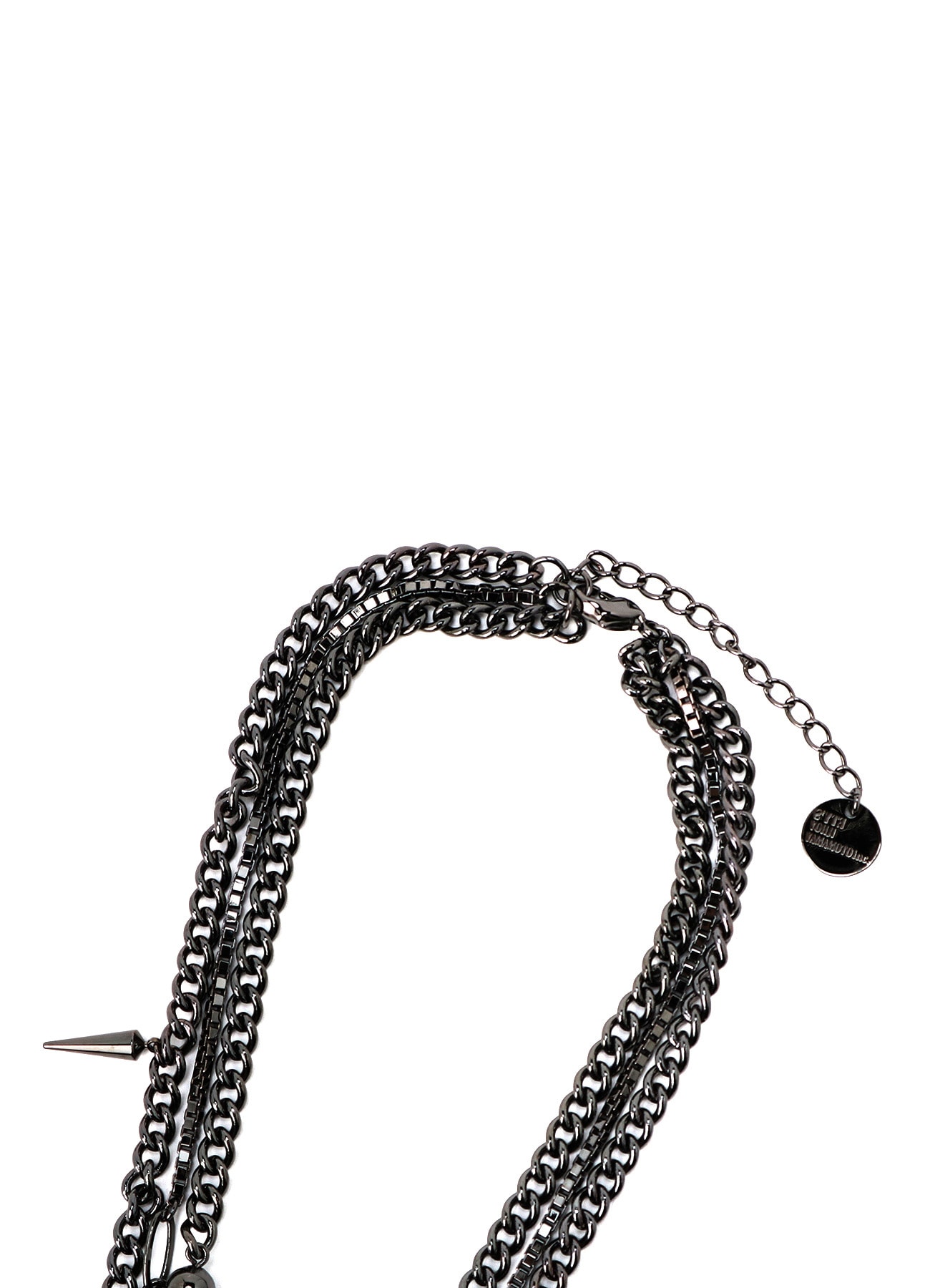 STUDS TRIPLE CHAIN NECKLACE