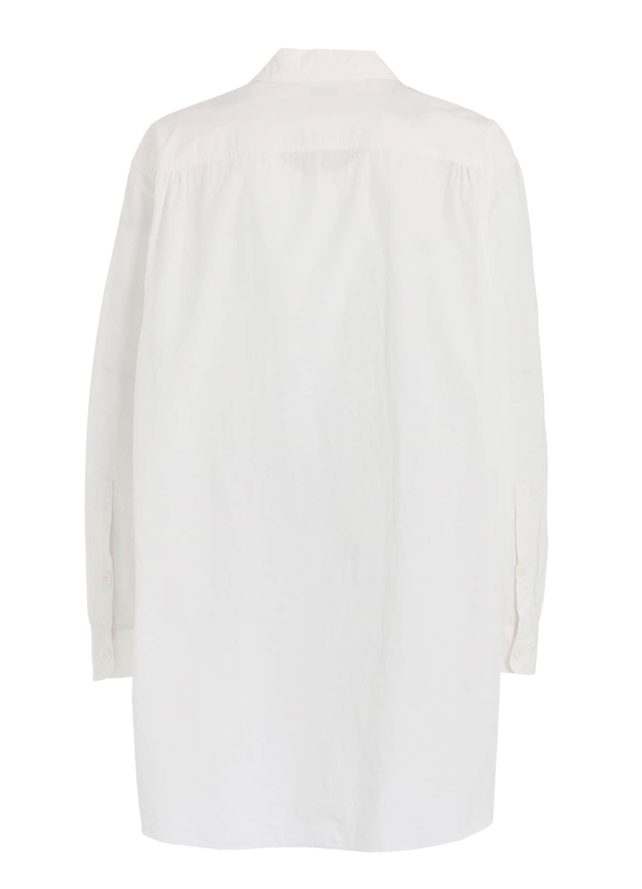 COTTON LINEN DRAWSTRING POCKET SHIRT