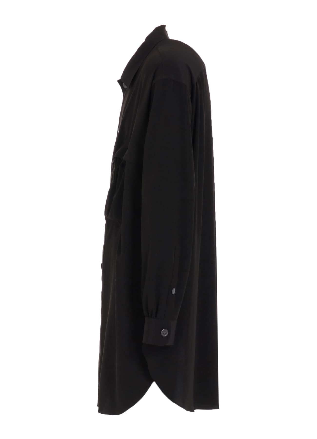 CREPE de CHINE SHIRRING POCKETS SHIRT