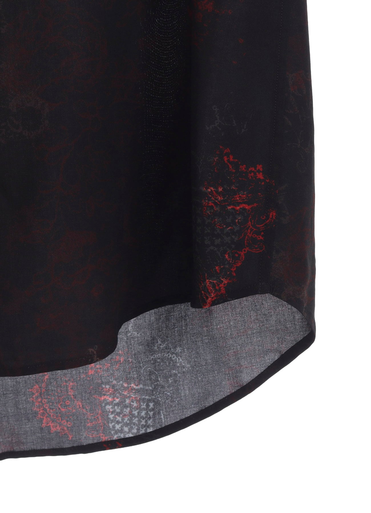 RAYON CRIMSON LACE PRINT REGULAR COLLAR SHIRT