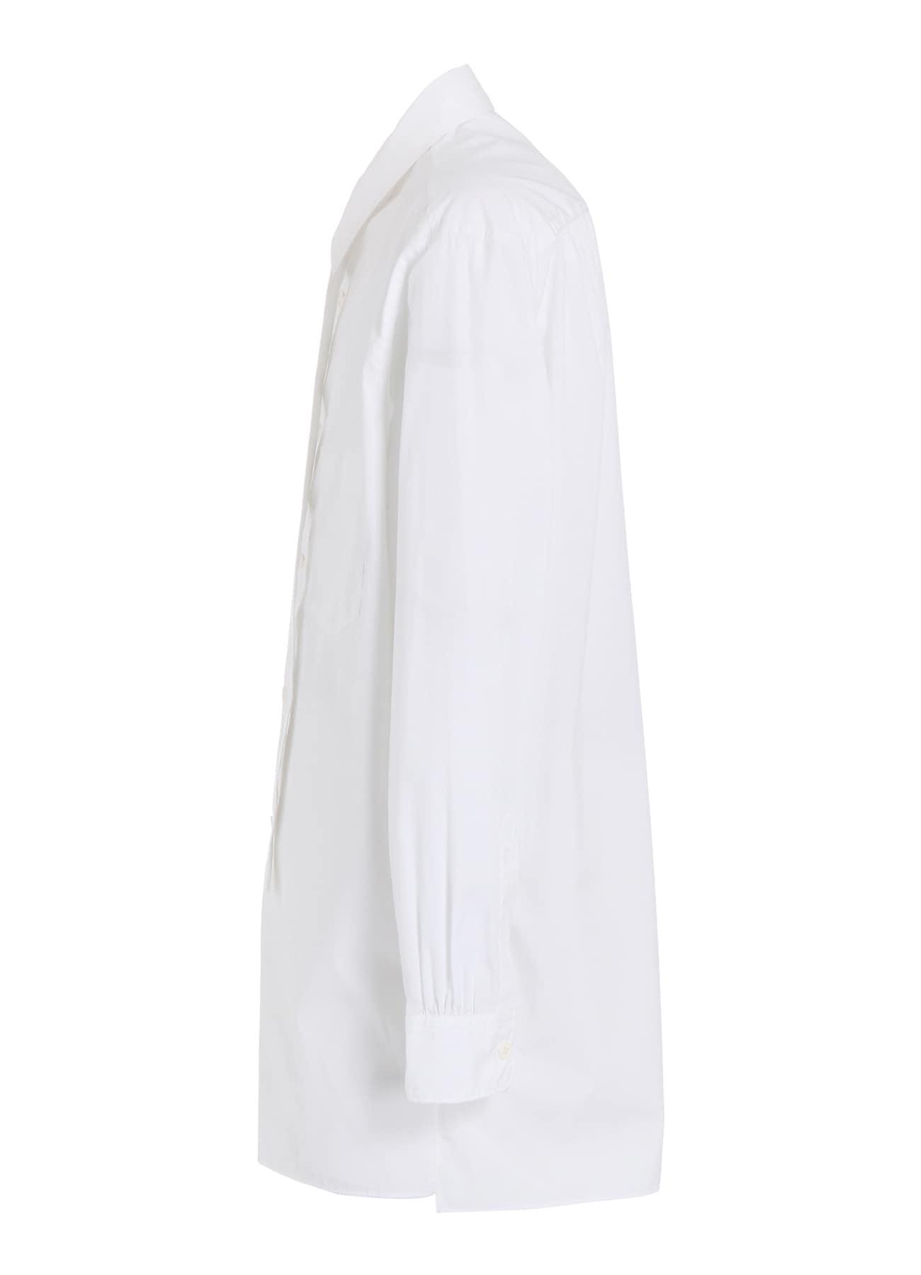 COTTON BROAD RIBON STAND COLLAR SHIRT