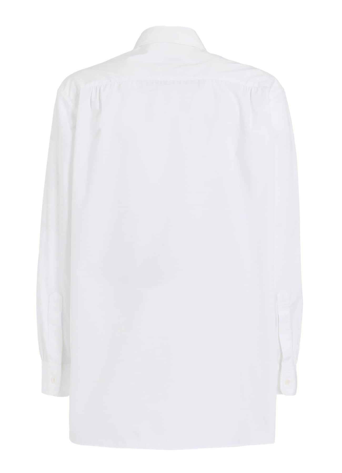 COTTON BROAD RIBON STAND COLLAR SHIRT