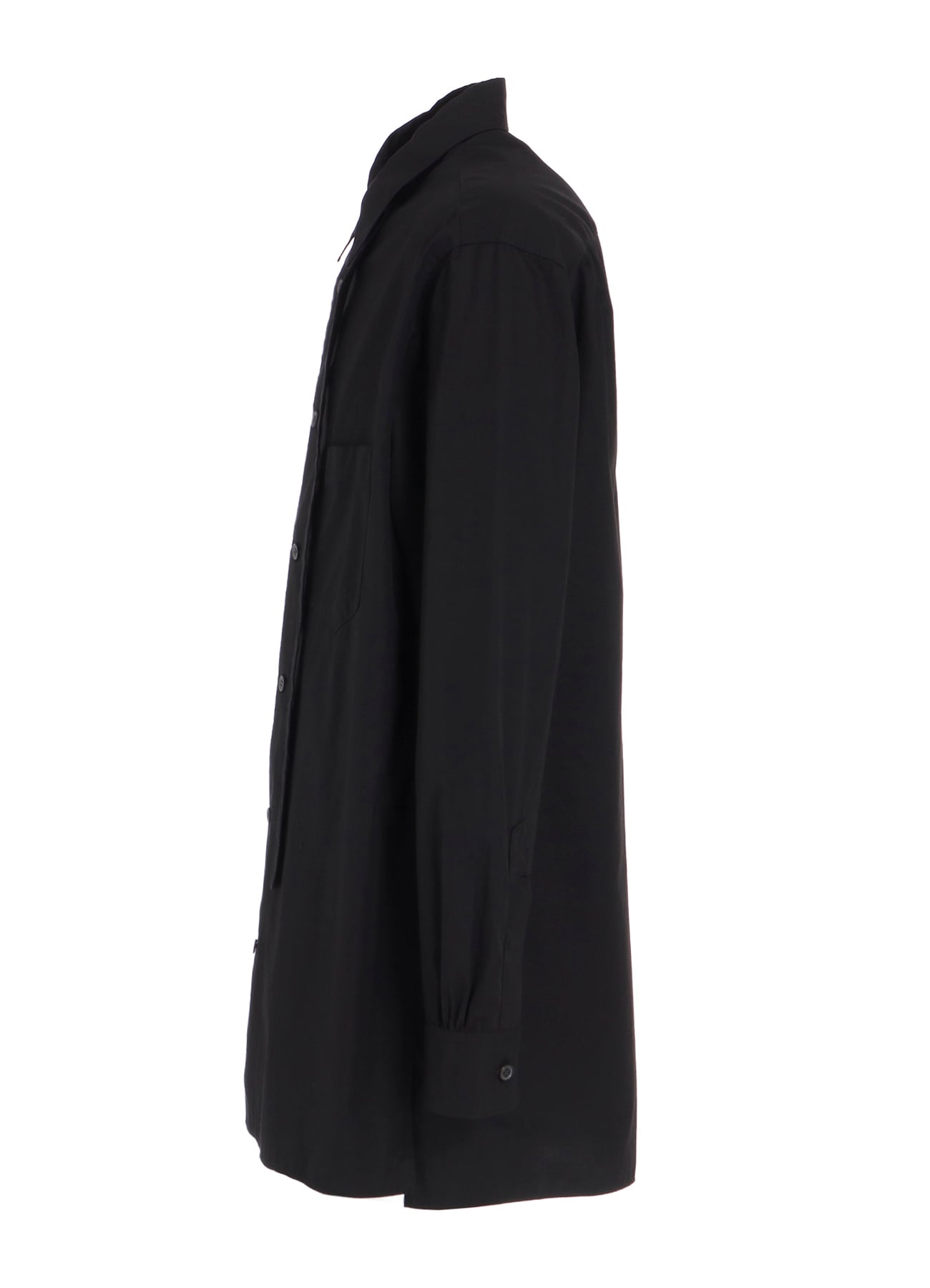 COTTON BROAD RIBON STAND COLLAR SHIRT