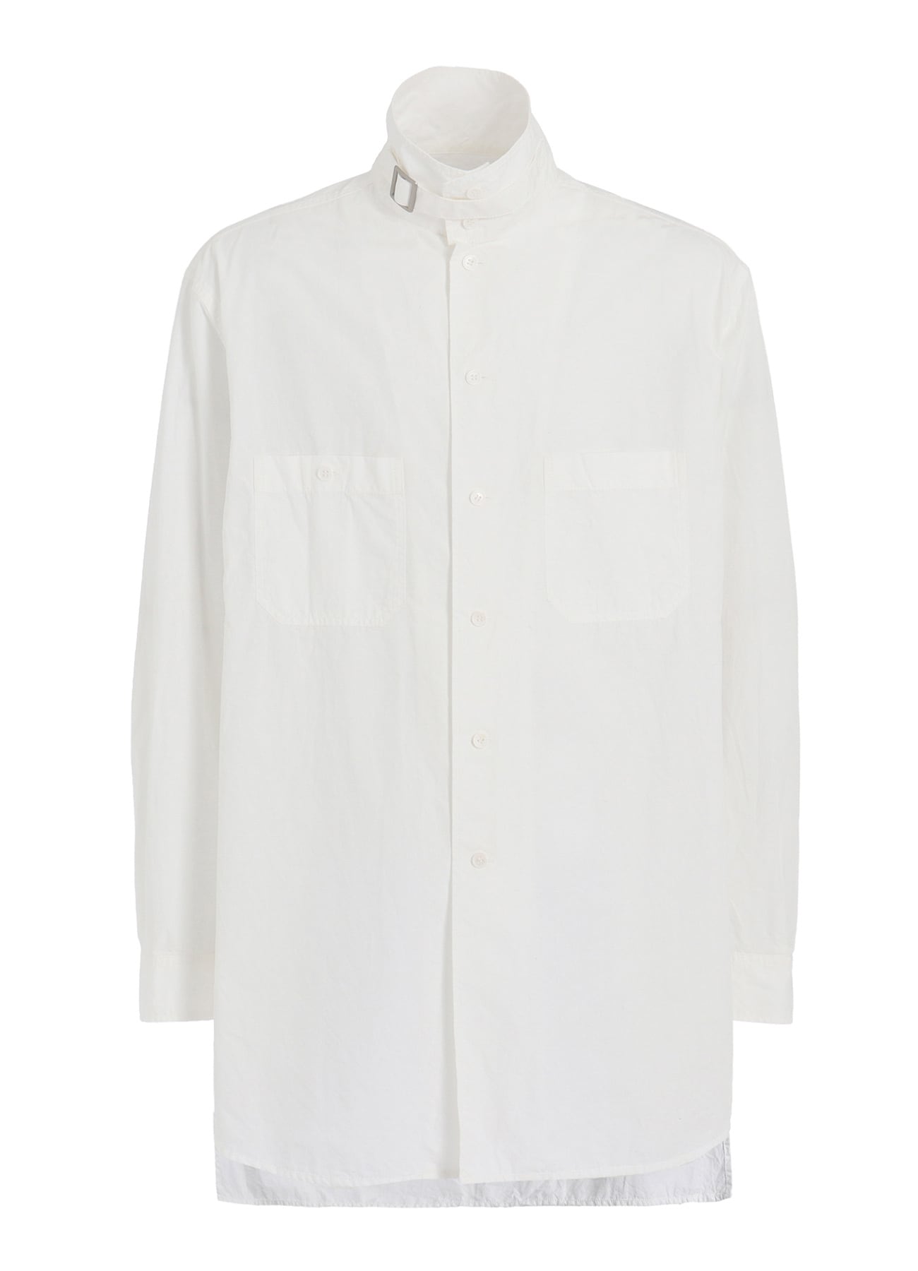 COTTON LINEN STAND COLLAR SHIRT