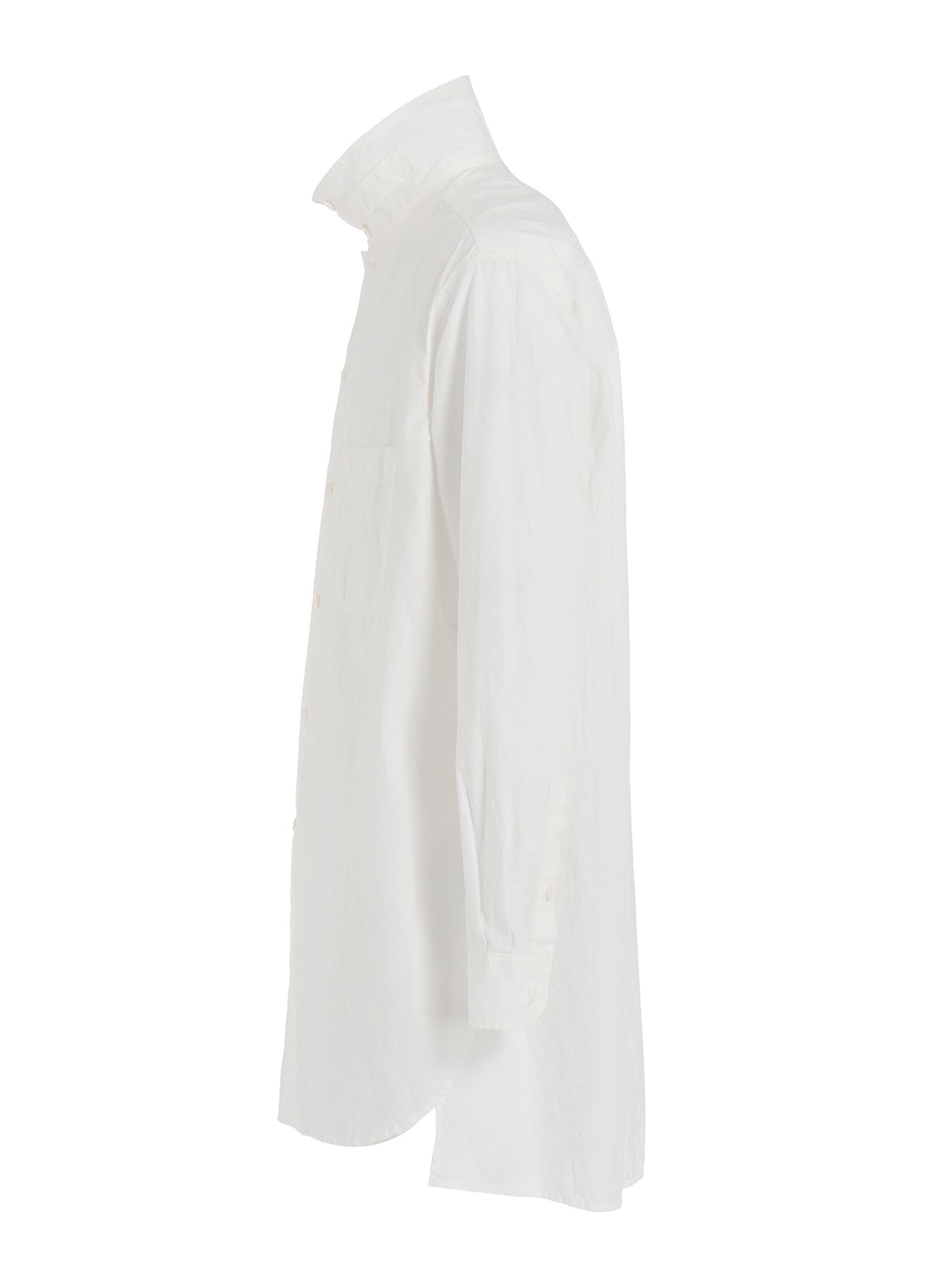 COTTON LINEN STAND COLLAR SHIRT