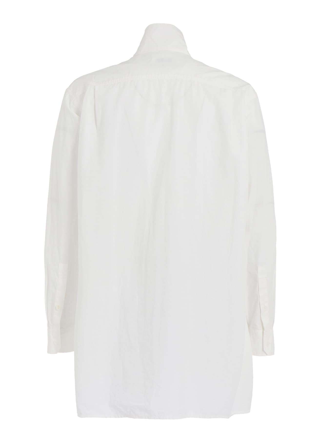 COTTON LINEN STAND COLLAR SHIRT