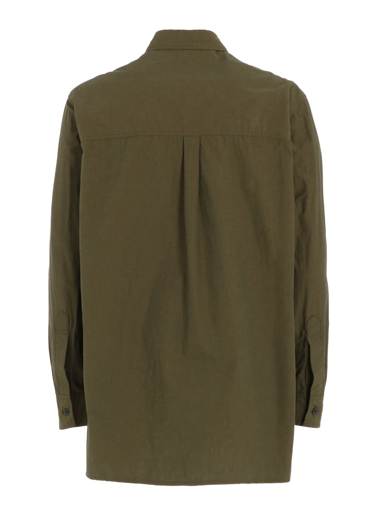 COTTON LINEN SINGLE WELT POCKET SHIRT